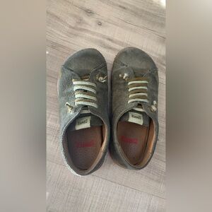 Camper Kids Olive Suede Sneakers